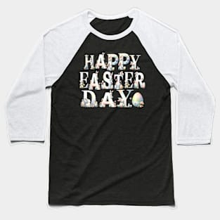 watercolor Springtime Rabbits and Eggs Decor to HAPPY EASTER day Joyful Easter Bunny Greetings Celebration Festive Baseball T-Shirt